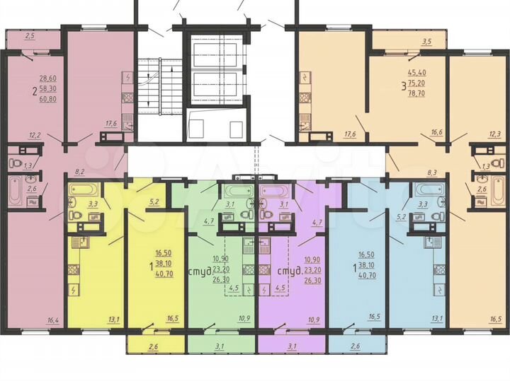 3-к. квартира, 78,7 м², 11/15 эт.