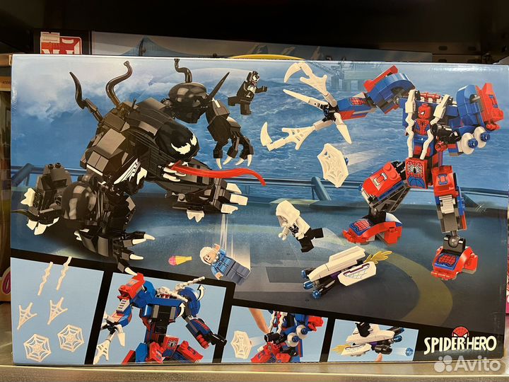 Конструктор человек паук и веном 604 детали