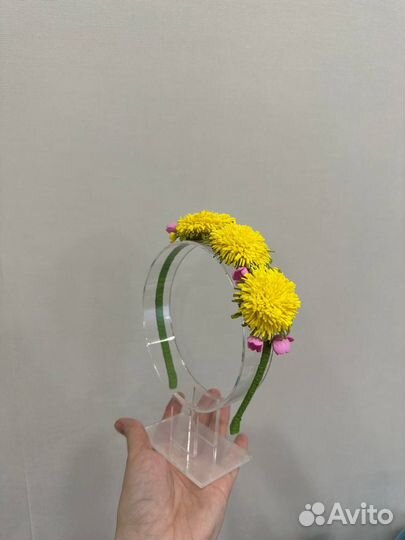 Ободок с цветами для девочки