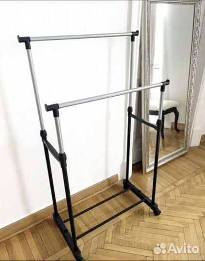 Вешалка напольная. Рейл для одежды