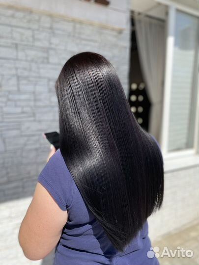 Кератиновое выпрямление волос