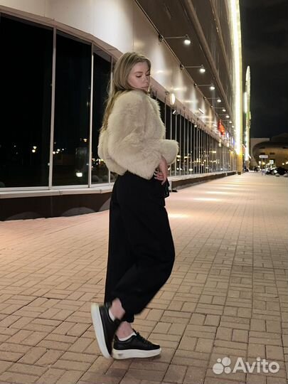 Шуба натуральный мех песец