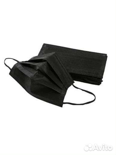 Маска медицинская черная