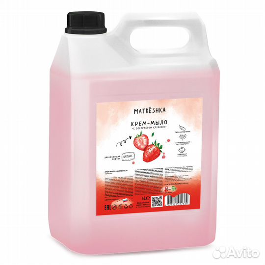 Жидкое мыло matrёshka Клубника 5 л