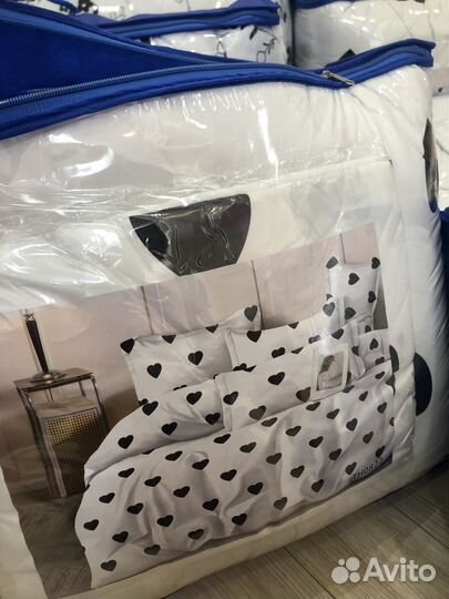 Постельное белье с одеялом семейное