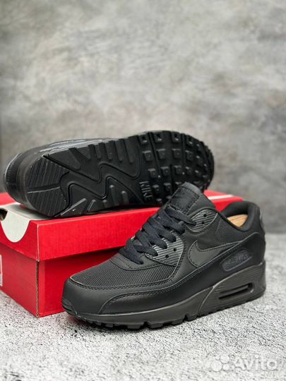 Кроссовки Nike Air Max 90 черные арт:350