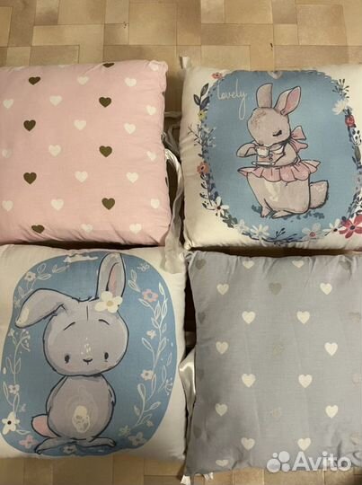 Подушка бортики на кроватку детскую