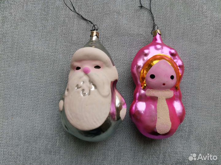Советские стеклянные ёлочные игрушки СССР