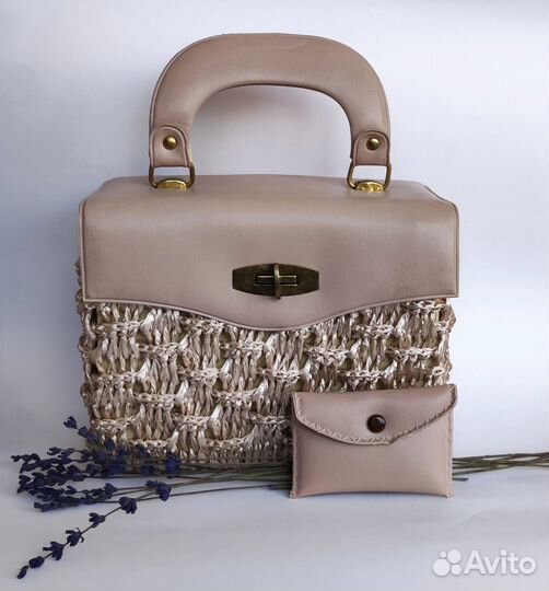 Винтажная плетеная сумка Бебель Ленинград 1972 г