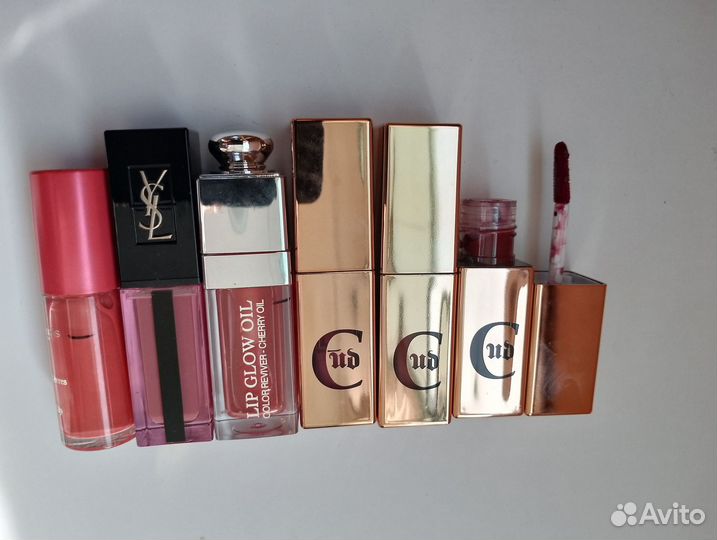 Блески помады оригинал dior, clarins, ysl