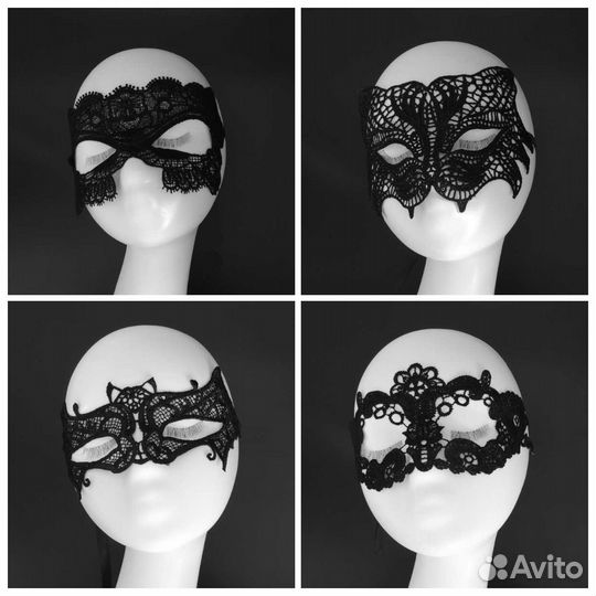 Карнавальная маска женская кружевная