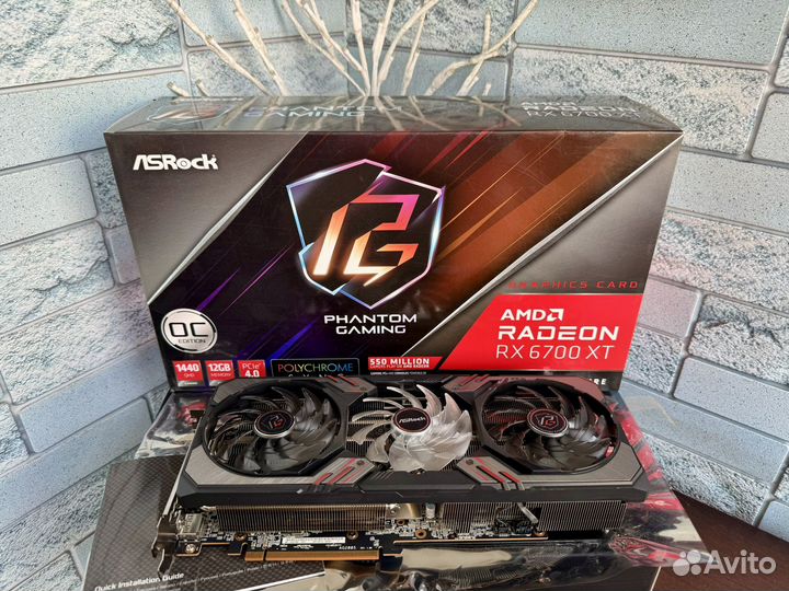 Видеокарта Rx 6700 XT 12GB Asrock Phantom/Пломба