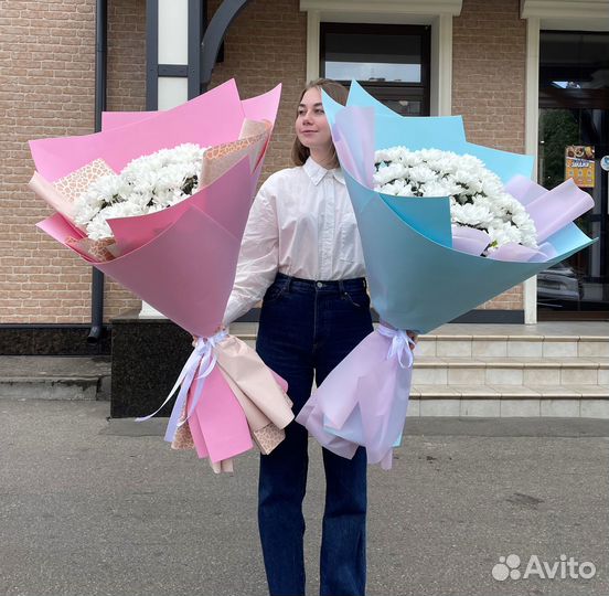 WOW Букеты-гиганты Хризантем. XXL-Букеты Хризантем