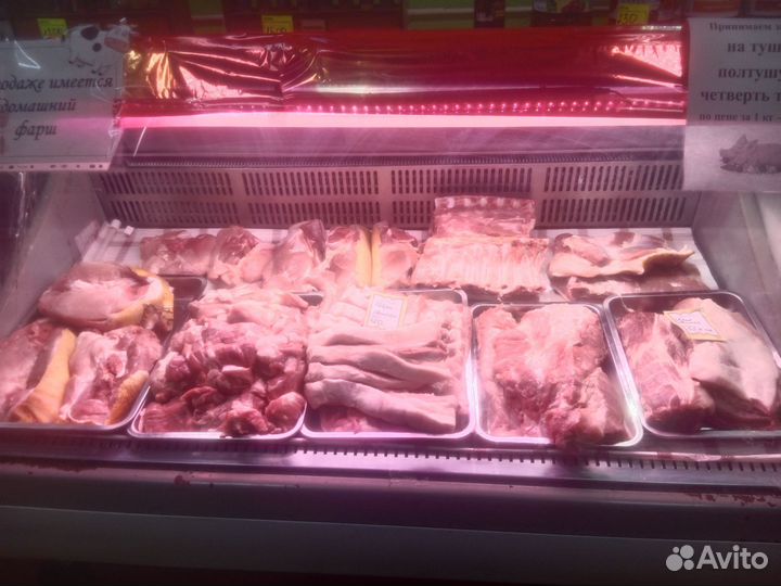 Мясной магазин продажа мяса в тушах полутушах