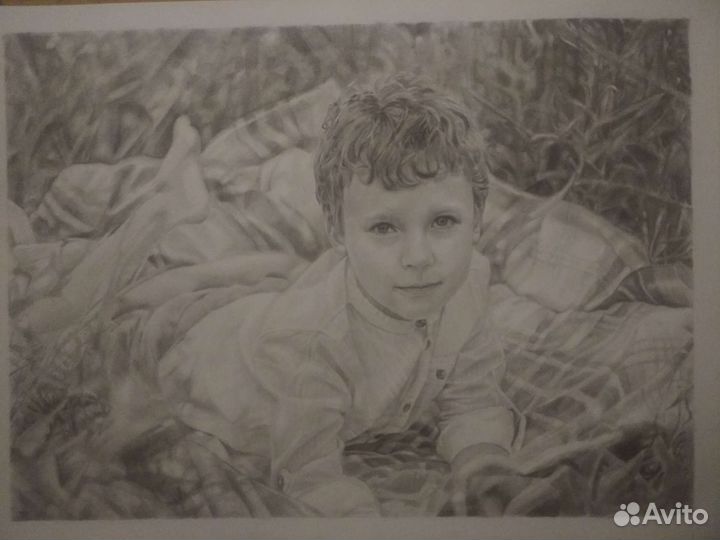 Портрет по фото карандашом