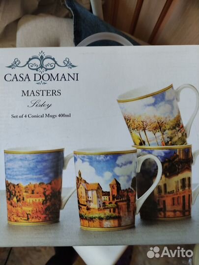 Набор из 4-х кружек casa domani фарфор