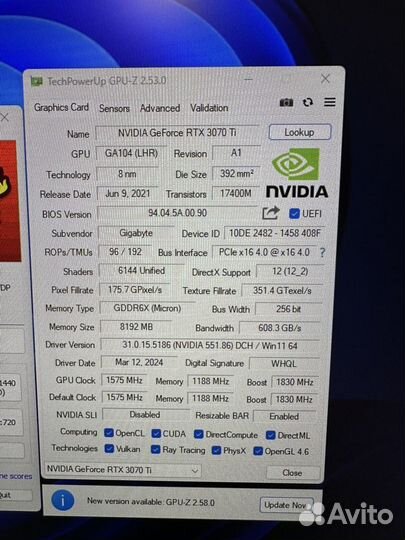 GeForce RTX 3070 Ti gaming OC