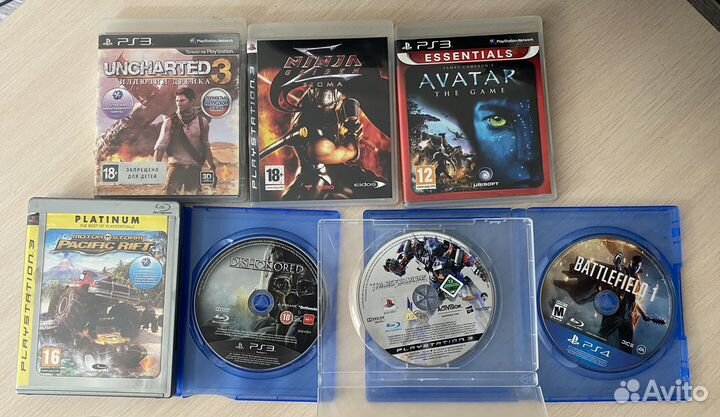 Игры на sony playstation 3,4 диски