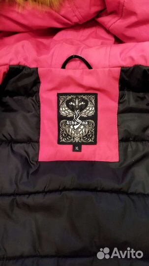 Парка женская с натуральным мехом бу