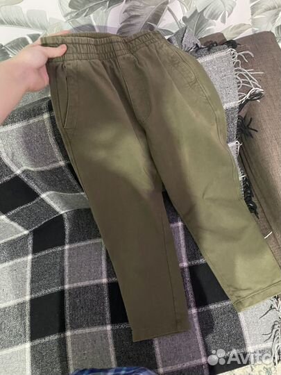 Штаны uniqlo мужские S хаки зеленые брюки