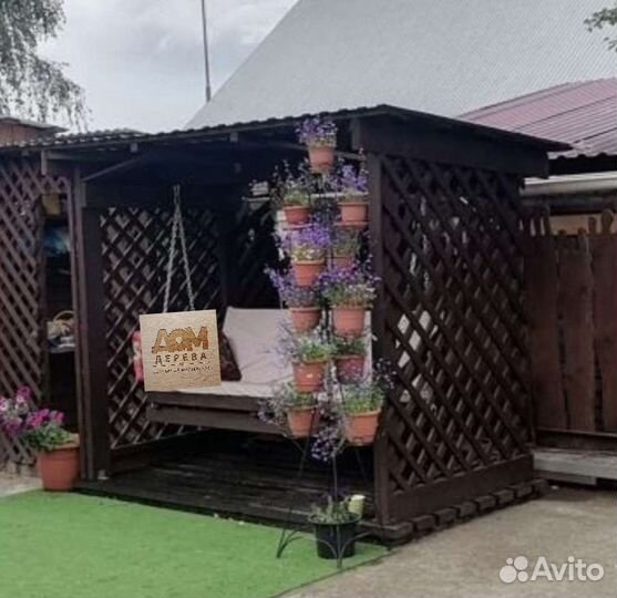 Качели деревянные стильные современные варианты