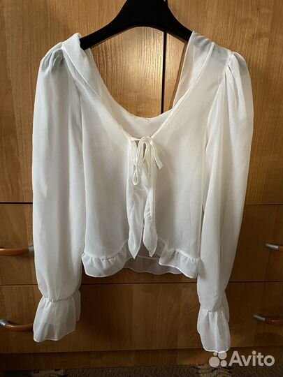 Блюзка для школы, прозрачная лёгкая накидка