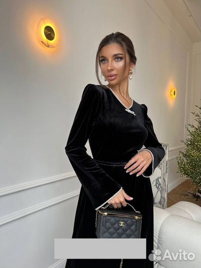 Вечернее платье велюр