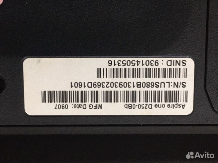 Ноутбук Acer Aspire One D250 с увеличенной батарее