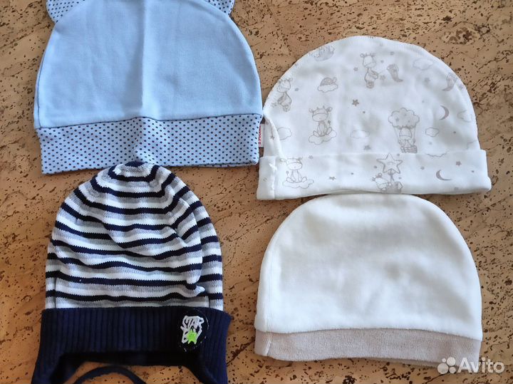 Шапки детские летние для новорождённых 3,6 мес