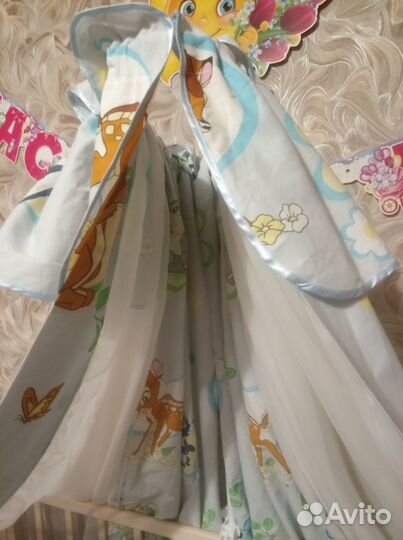 Бортики и балдахин+ постельное белье