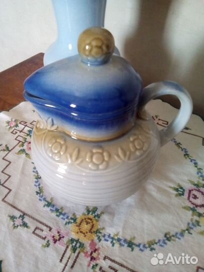 Винтаж Кувшин керамический с крышкой