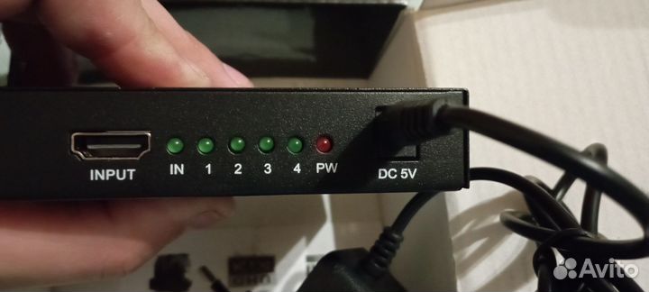 Сплиттер разветвитель hdmi хаб на 4 порта