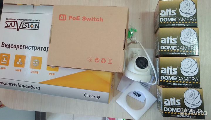 Комплект видеонаблюдения 4 камеры