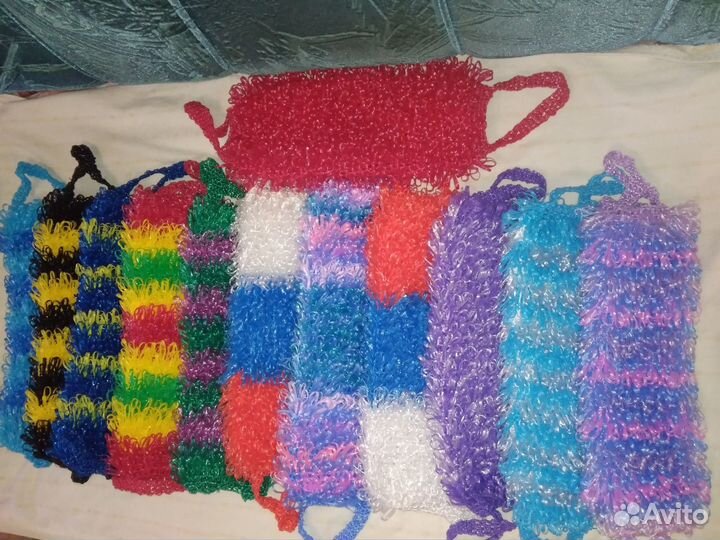 Мочалки ручной вязки