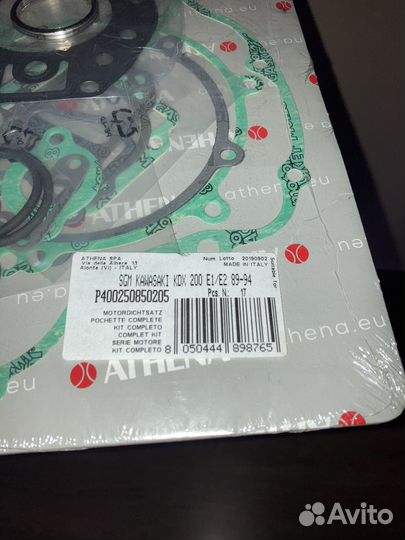 Полный комплект прокладок kawasaki kdx 200 89-94