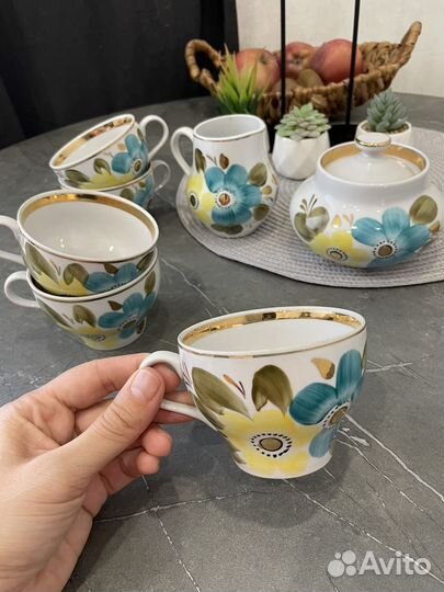 Сервиз чайный фарфор СССР барановка