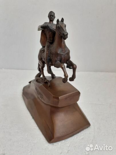Статуэтка бронзовая Пётр1 Медный всадник СССР