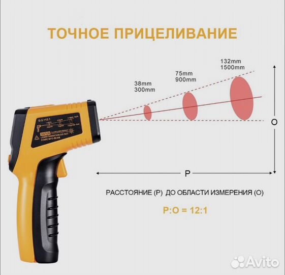 Пирометр/бесконтактный термометр инфракрасный