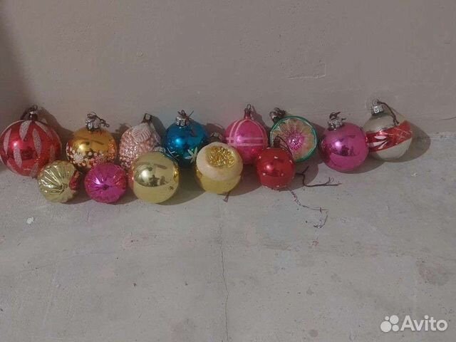 Елочные игрушки СССР стекло