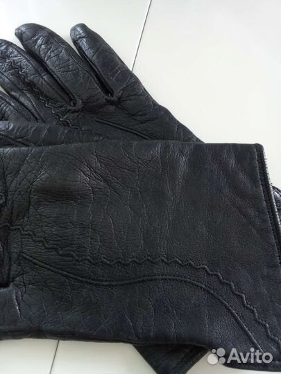 Перчатки женские М кожа