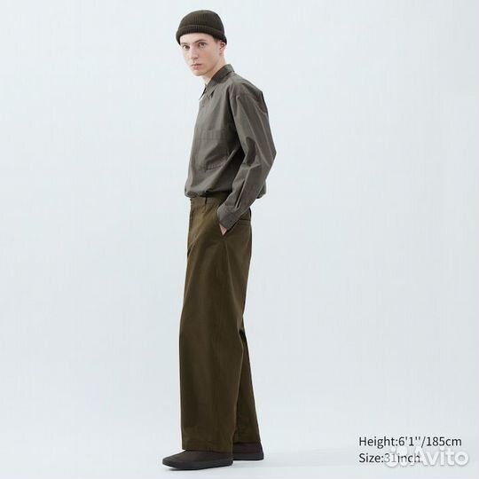 Uniqlo U широкие брюки чиносы из твила FW23