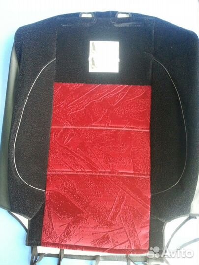 Чехлы Hyundai Solaris Логотип Спектр флок красный