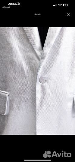 Жакет to be blossom серебряный металлик