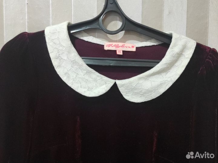 Бордовое бархатное платье Oh My Love