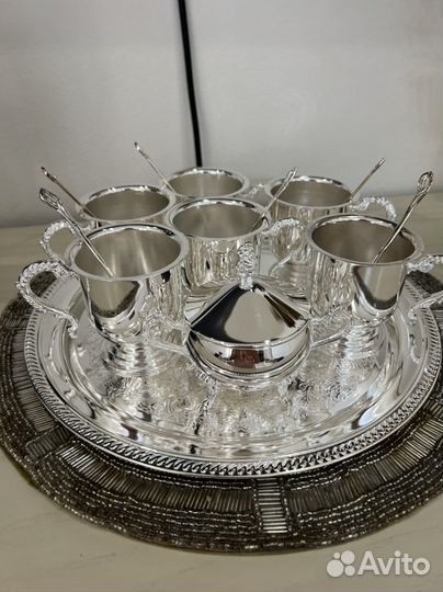 Новый сервиз посеребренный