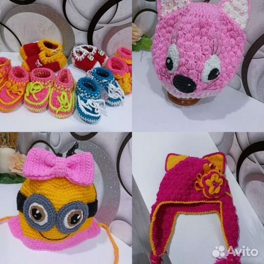 Платья, шапочки, пинетки