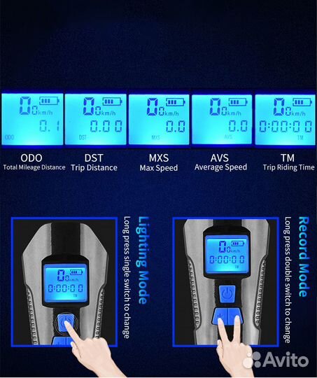 Фонарь + Спидометр + гудок + задний фонарь Новые