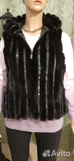 Норковая жилетка женская