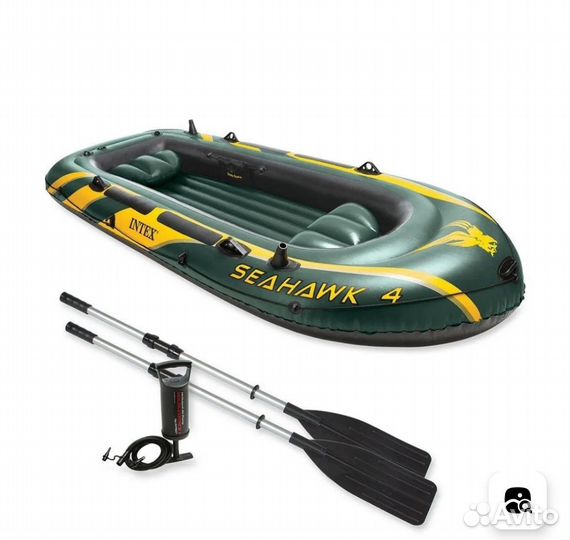 Лодка надувная intex четырёхместная Seahawk 4