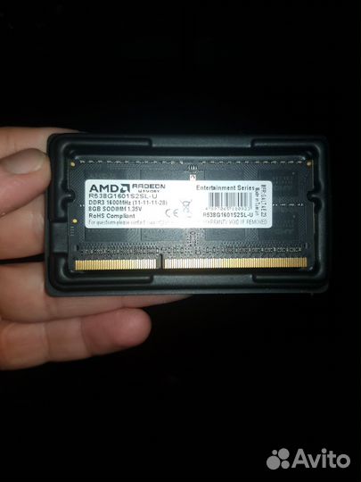 Оперативка AMD R5 DDR3 8GB sodimm
